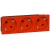 Legrand 077282 Mosaic Розетка 3х2К+З нем.ст. с отверстиями под 45° с блокировкой