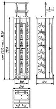Кросс-стойка двустороннего обслуживания КСДО-2-РС-1200/1200 Кросс-стойка двустороннего обслуживания КСДО-2-РС-1200/1200